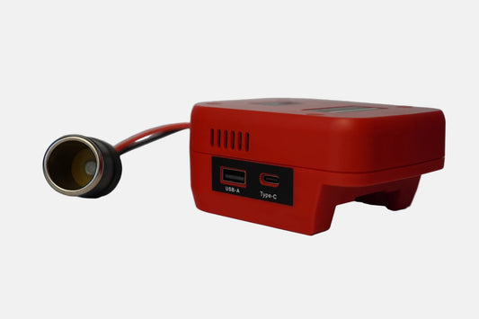 18V to 12V Step-Down Converter for Milwaukee, Dewalt or Mikita M18 Battery Adapter